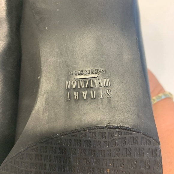 Stuart Weitzman US 8.5 Black Loafers Genuine Leather round toe - Picture 7 of 12